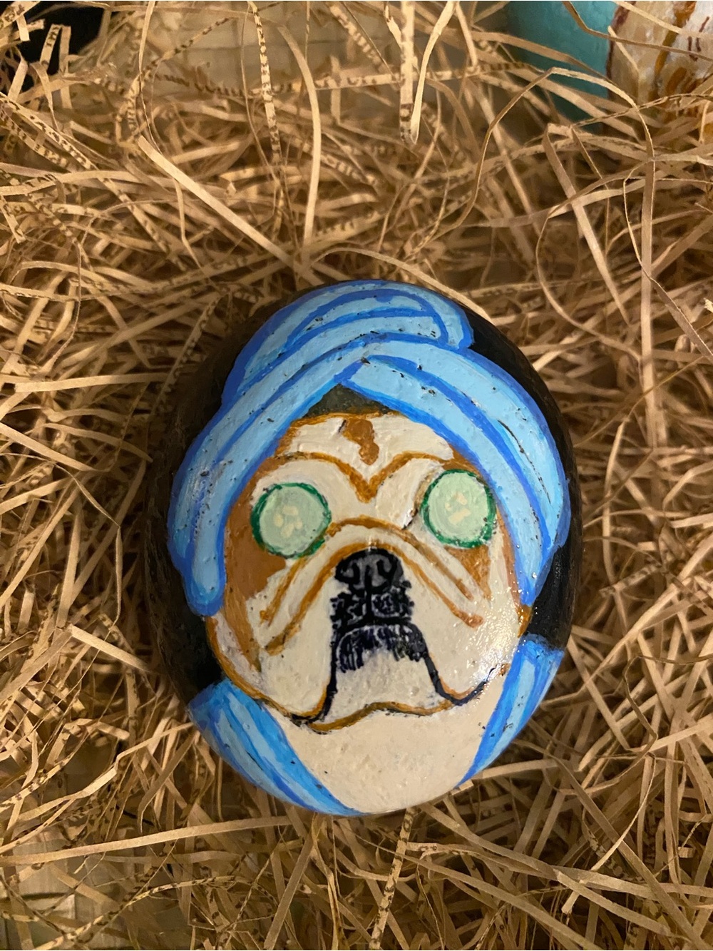 Hand-Painted Bulldog at Spa Rock Art - Picture 2 of 2